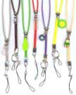 Adjustable Easy Zip lanyards with cell phone hanger, key-ring or hooks