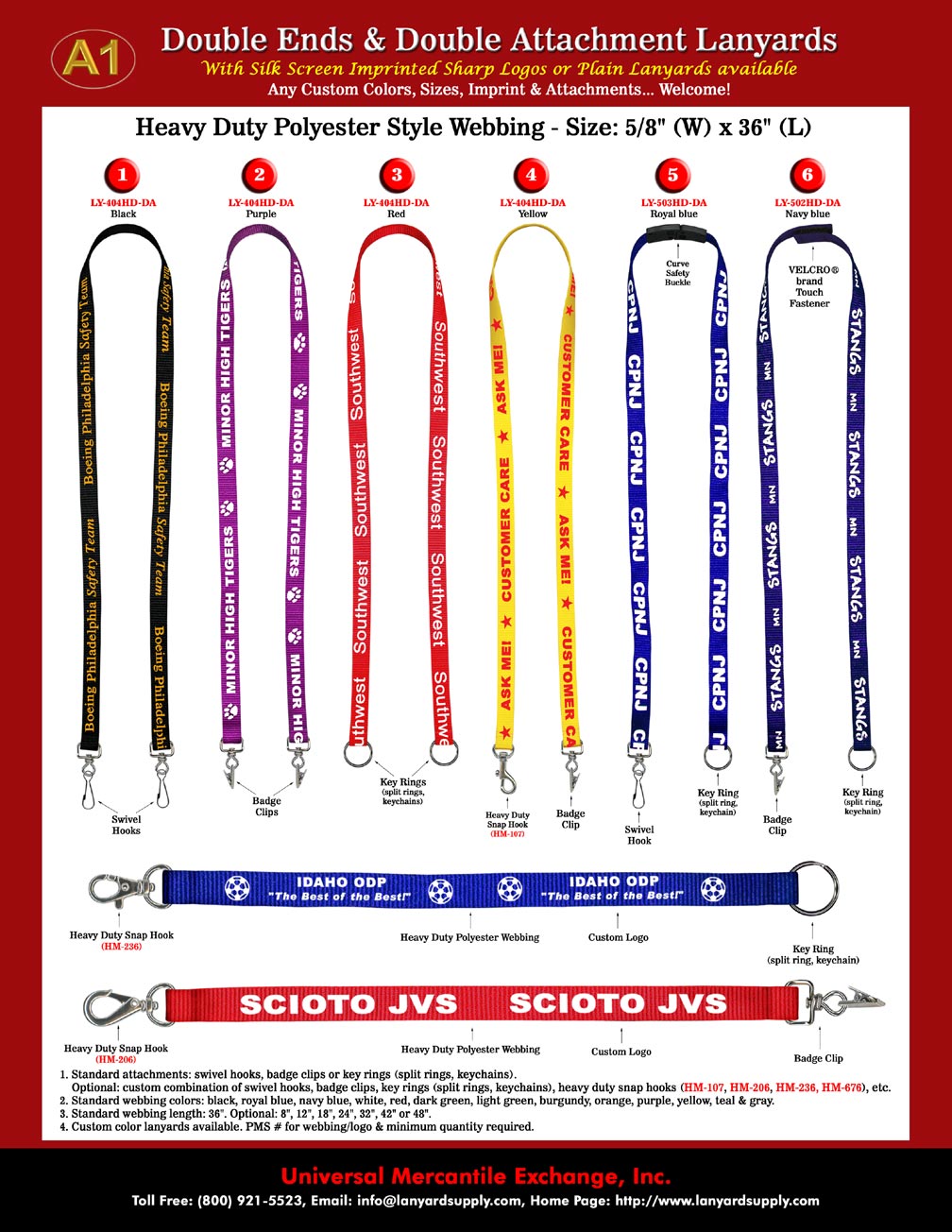 We make custom lanyards and custom lanyard ID holder supplies for school, business, conventions and sports with your custom designs.